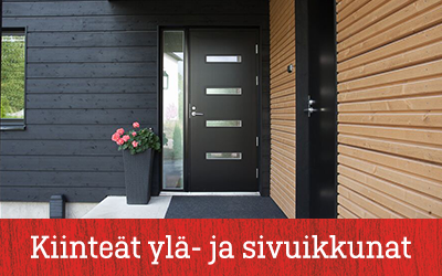 Kaskipuu kiinteät ylä- ja sivuikkunat