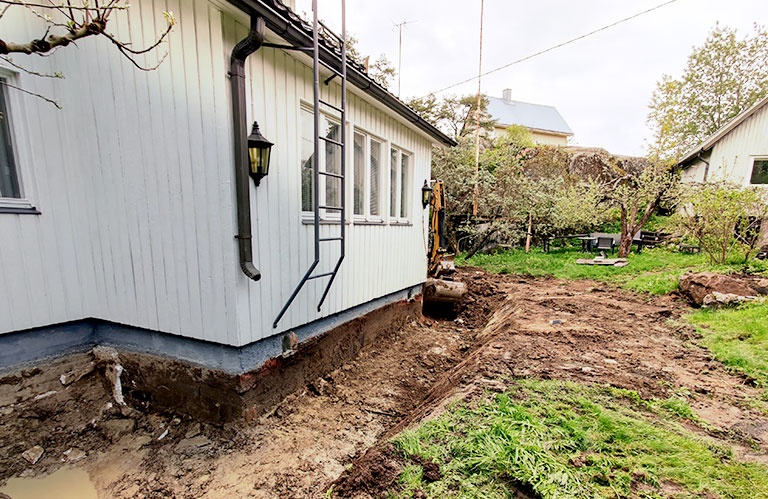 Rintamamiestalon salaojaremontti